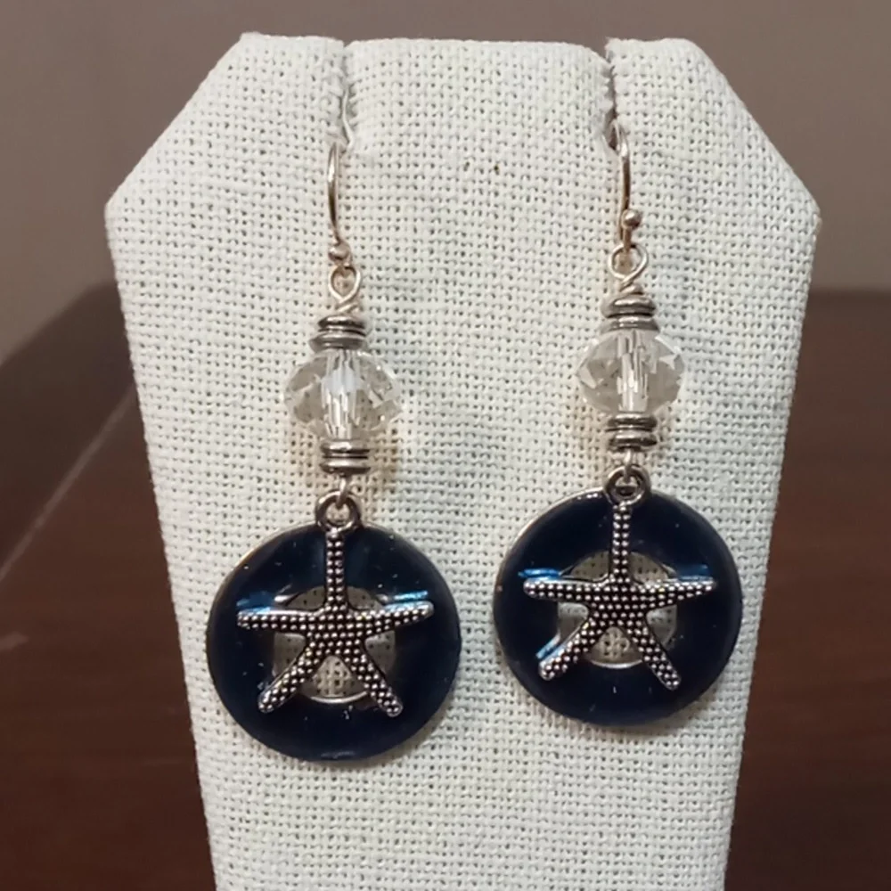 Bee City Studio Handmade Starfish and Bead Pierced Earrings